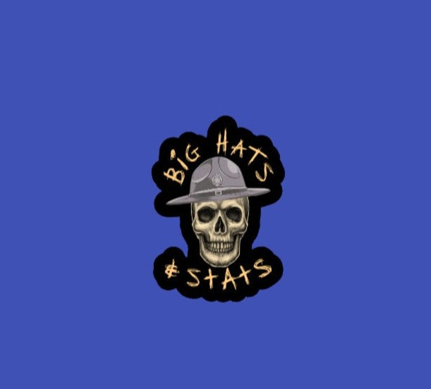 Big Hats & Stats Die Cut Sticker